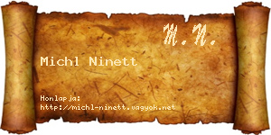Michl Ninett névjegykártya